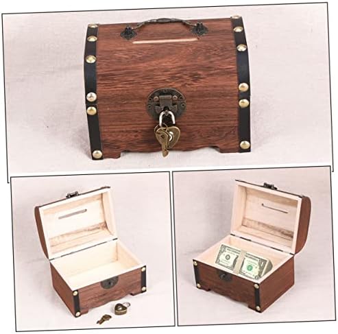 Holibanna 2 PCS קופסאות אביזרים מכולות משנות מפתח דקורטיבי חזיזית ומחזיק X קטן מטבע לב צנצנת עץ מפתחות אוצר נשים סטאש