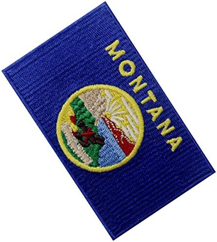 דגל מדינת מונטנה רקום סמל ברזל על תפירה על טלאי MT