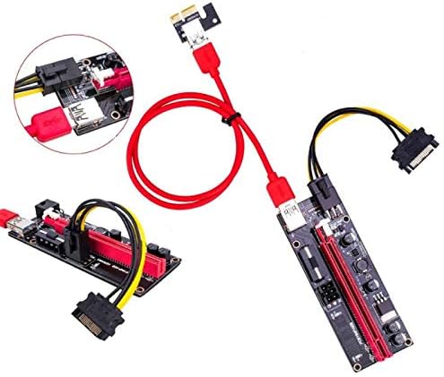 מחברים PCI -E PCIE RISER 009 אקספרס 1X 4X 8X 16X מאריך PCI E USB RISER 009S DUAL 6PIN מתאם כרטיס SATA 15PIN עבור