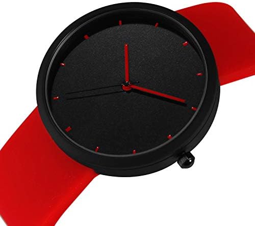 חדש גברים שעון אדום שעון לגברים סיליקון שעון שחור פנים שעון ספורט שעון מזדמן שעון עמיד למים שעון