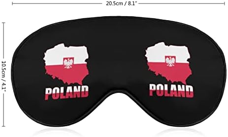 מפת פולין דגל מסיכת עיניים רכה הצללה אפקטיבית מסכת שינה נוחות כיסוי עיניים עם רצועה מתכווננת אלסטית