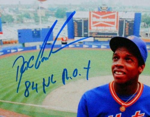 דווייט גודן חתימה על ניו יורק מטס זורק צילום כדור w/ 84 nl Roy- JSa W *כחול - תמונות MLB עם חתימה
