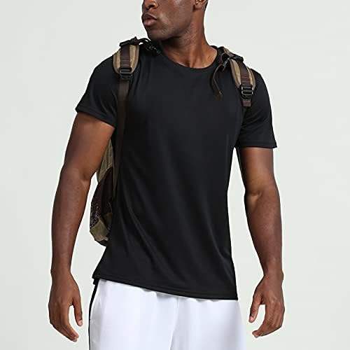 חולצת טריקו של שרוול קצר של גברים מפעילים חולצות אימון ספורט פנאי ספורט חולצות טריקו לטיולי דיג ריצה
