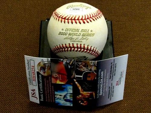 Mariano Rivera Subway Series Ny Yankees Hof חתום Auto 2000 W.S. בייסבול JSA - כדורי בייסד חתימה