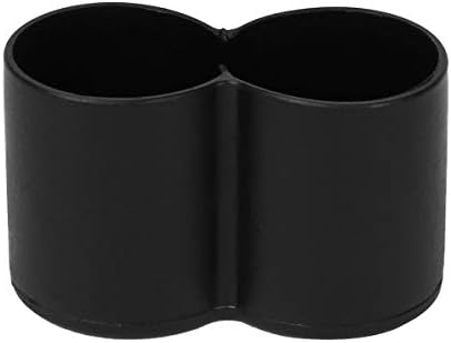 Feeshow 20 יחידות כיסא כובעי רגל, ריהוט צינור כפול מפלסטיק רגל רגליים כובעים קצה מכסה טיפים מגני רצפה שחור גדול