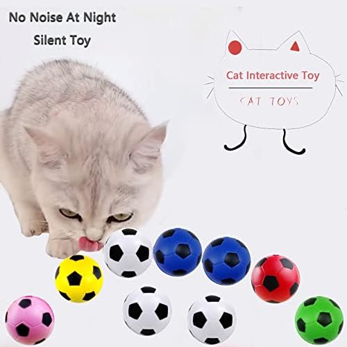 חתול קצף כדורגל כדורי עבור קטן ובינוני חתולים 12 חבילה, חתול כדור צעצוע חתול שקט צעצוע חתול אינטראקטיבי צעצוע