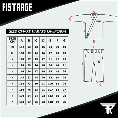Fistrage Karate Gi 8 גרם מדים קלים עם חגורה בד תערובת כותנה רכה של חגורה לאומנויות לחימה חליפת אימונים מתחילים