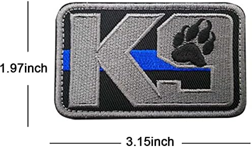 2 חבילות K9 שירות טקטי טקטי טלאי כלב בעלי חיים משטרה משטרת כלב תפור על טלאים וו לולאה רקומה גיבוי גיבוי מורל