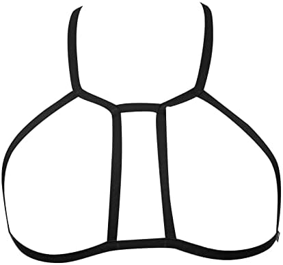 הלבשה תחתונה סקסית נשים לרתום רצועות כלוב חזייה חלול החוצה אלסטי ללא כוס כלוב חזיות תחבושת ברלט הלטר חזיית חולצות