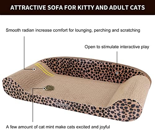 הלובי גדול במיוחד גודל חתול גרדן מיטה, 24 אינץ חתול שריטה כרית קרטון ספה מגרד לוח טרקלין ספה עבור מקורה חתולים