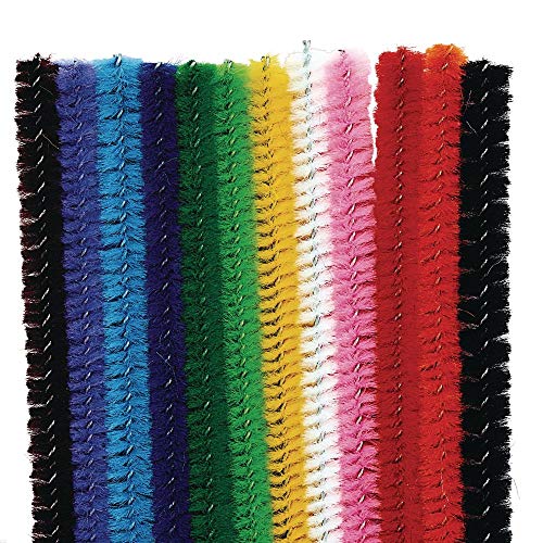 צבעוני צבעוני צינורות צבעוניים רב-חבילה, כולל 50 ניקוי צינורות רכים ב 12 צבעים-רב-תכליתי וקל לשימוש עבור מלאכות DIY,