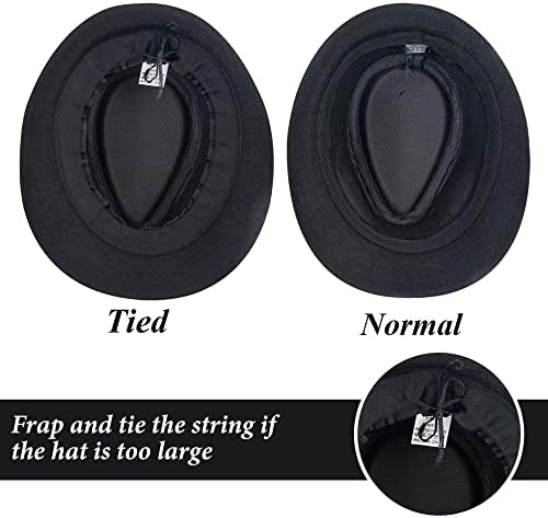 נשים גברים קלאסי הרגיש טרילבי כובע קצר ברים פדורה כובע שחור מנהטן גנגסטר ג ' אז כובע עבור יוניסקס