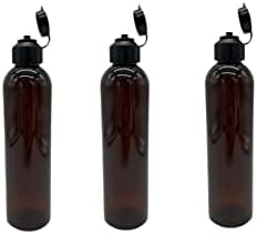 8 גרם ענבר קוסמו בקבוקי פלסטיק -3 חבילה מיכלים ניתנים למילוי בקבוק ריק - שמנים אתרים - שיער - מוצרי ניקוי