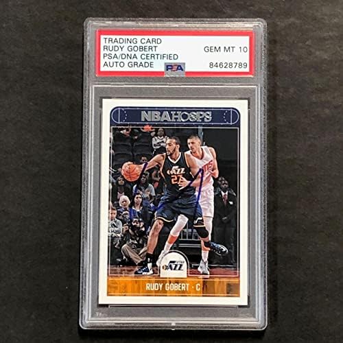 2017-18 חישוקי NBA 82 Rudy Gobert Card חתום אוטומטי 10 PSA Jazz Slabbed - Cardball Slab Slabped Cards.