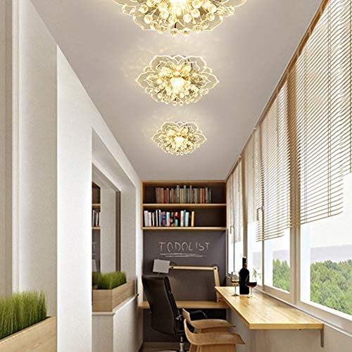 ZHAOOLEI LED CRYSTAL ACLE תקרה אור פרח צורה מנורת תקרה צבעונית אור לסלון HOTAL מסדרון מעבר
