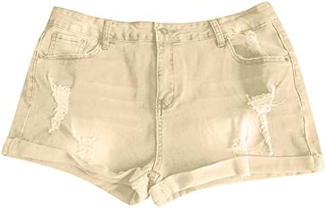 מכנסי ג'ינס קצרים נשים קיץ סקסית קיץ מזדמן מזדמן מותניים מכנסיים קצרים במצוקה חופשה במצוקה חוף מכנסיים קצרים טרקלין