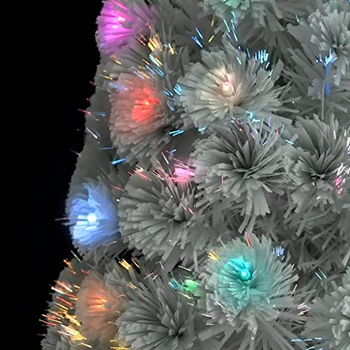 vidaxl עץ חג המולד המלאכותי עם LED לבן 47.2 סיבים אופטיים