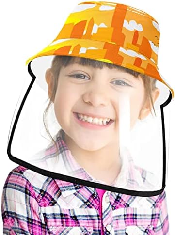 כובע מגן למבוגרים עם מגן פנים, כובע דייג כובע אנטי שמש, ארנב מצויר