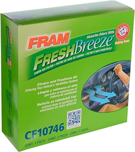 Fram Trand Breeze Cade Filter מסנן אוויר החלפת תא הנוסעים לרכב עם סודה לשתייה של זרוע ופטיש, התקנה קלה, CF10746 לרכבי מיצובישי