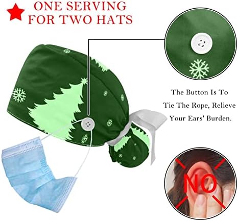 חג המולד של סנטה קנדי ​​ערבה כובע עבודה מתכוונן עם מחזיק קוקו 2 חבילות מכסה כובע כובע בופנט לגברים נשים