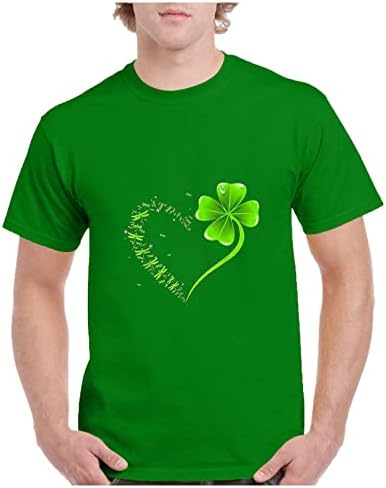 Oioloyjm St Patricks Day חולצה קיץ 2023 חולצות לגברים צווארון קרן פלוס גודל חולצות מודפסות אופנה חולצות טשטורות