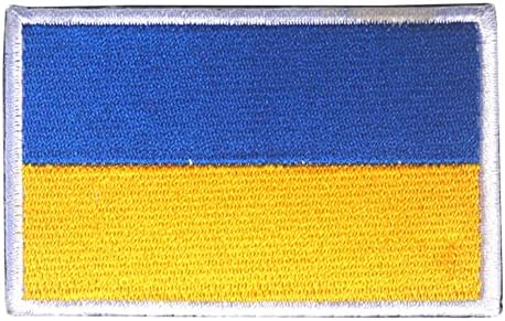 דגל לאומי עולמי אוקראינה דגל רקמה רקמה צבאית בגדים טקטיים אביזרים תרמיל תרמיל זרוע מדבקת מתנה טלאי דקורטיבי