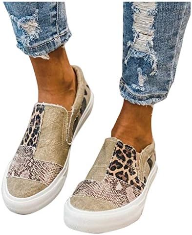 נעלי Uocufy Loafer לנשים, 2021 נעלי קנבס אופנה נעלי טיול קיץ מזדמן נוחות מדי יום על נעלי נעלי נעלי ספורט