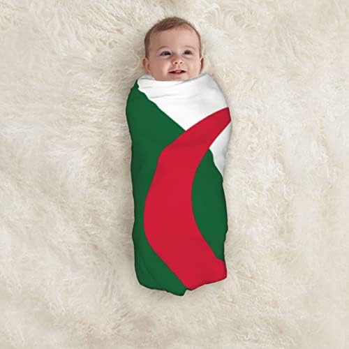 דגל שמיכת התינוק של אלג'יריה מקבלת שמיכה לעטיפת כיסוי חוט -יילוד של תינוקות