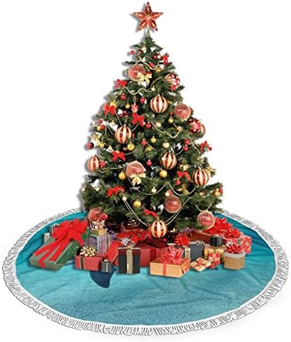 דולפינים חצאית עץ חג המולד מתחת למים, מחצלת חצאית עץ חג המולד עם ציצית לעיצוב מסיבת חתונה לחג 48