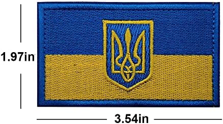 טלאי דגל אוקראינה רקומים UKR כפרי תג דגלים לאומיים אוקראינים ארבעה סמלי סרט זרוע טקטי עלים לתרמילי DIY בגדים כובע