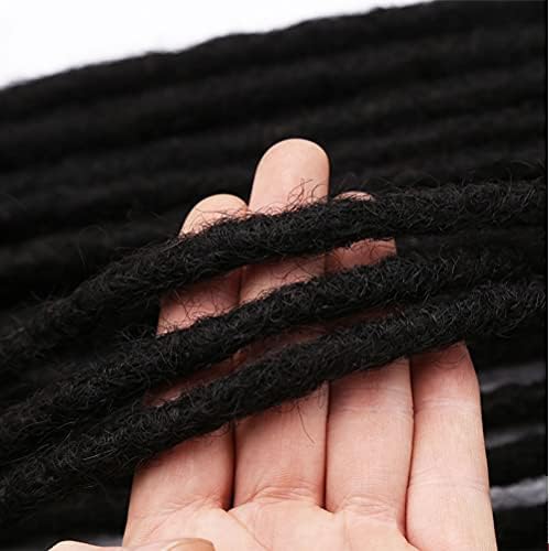 חדש בתפזורת שיער טבעי ראסטות צמות סרוגה קולעת שיער הרחבות בעבודת יד פו לוק טבעי לנשים שחור