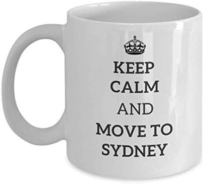 שמור על רגוע ועבר לגביע התה של סידני מטייל חבר לעבודה חבר אוסטרליה ספל נסיעות מתנה