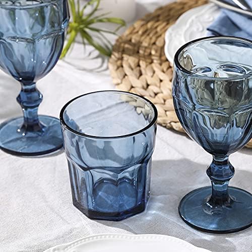 מזרח קריק כפול מיושן משקפיים משקאות זכוכית כוס, צבעוני כוסות ומים משקפיים, סט של 6