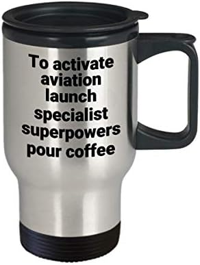 ספל נסיעות מומחה לתעופה - ספל סרקסטי מצחיק סרקסטי מבודד תרמי מבודד קפה קפה קפה מתנה