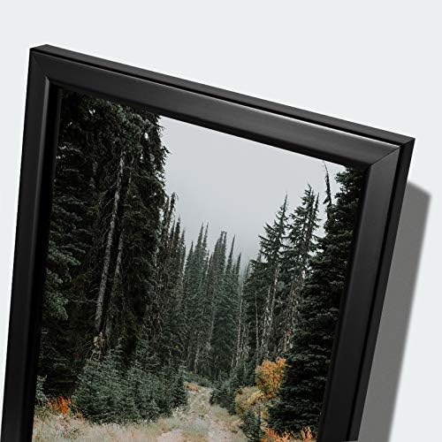 Giverny 4x6 מסגרות תמונה סט של 4, מסגרות צילום שחורות עם זכוכית לתצוגת קיר או שולחן