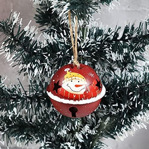 קישוט עץ חג המולד של Houchu צבעוני מעודן פעמוני ג'ינגל קישוט ביתי לבנים פסטיבל פעמונים ירוקים אדומים גדולים חג המולד תליון