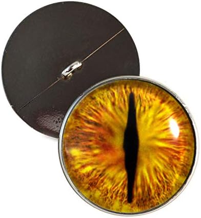 דרקון זהב תפור על זכוכית עיניים 30 ממ כפתורים עם לולאה לבובה סרוגה פסלים רכים או תכשיטים של בעלי חיים סרוגים או תכשיטים