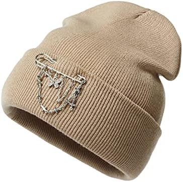 נשים לסרוג רפוי כפת כובע לשמור למבוגרים ניטראלי סרוג חם חורף כובע לקשט צמר כובע חיצוני רגוע בכושר כובע