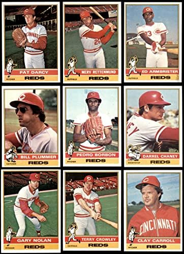 1976 Topps Cincinnati Reds ליד צוות הצוות סינסינטי אדומים NM אדומים