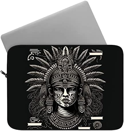 אצטק ציור שרוול מחשב נייד 16 אינץ ' - שרוול מחשב נייד אצטק - שרוול מחשב נייד מודפס עם רוכסן