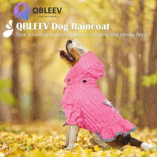 מעיל גשם של כלב עם מכסה המנוע לכלבים בינוניים קטנים, מעיל אטום לגשם של כלב, כלב, פונצ'ו של כלבים עם טבעת רצועה, בגדים אטומים