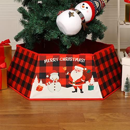 קישוטים לחג המולד סינר עץ חג המולד קישוט תחתון עם מגוון דפוסים לבחירה, בד + קרטון, אריזה נפח 25 40 3 סמ משקל 650 גרם מתאים לקישוט