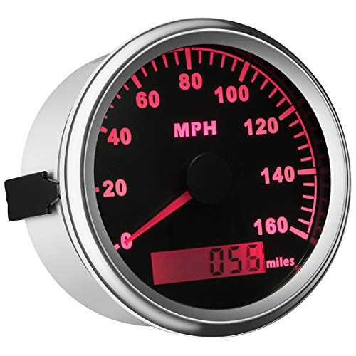 מד מד מהירות של Samdo אוניברסלי מדד מדד עם מד מרחק 85 ממ 160 קמש, טרקטורון אופנוע ימי GPS מהד מהירות
