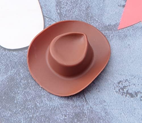רוואדו 10 יחידות מיני קאובוי כובעי פלסטיק דקורטיבי מערבי בוקרת כובעי עבור נושא מסיבת עוגת מסיבות טובות