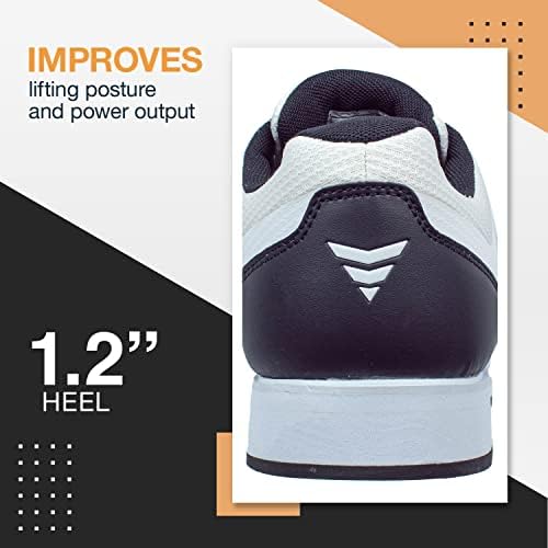 נעלי הרמת משקולות ליבה - נעלי גוץ להרמת כוח, קרוספיט, דדליפטינג, אימון משקולות - נעלי הרמה אולימפיות עם עקבים בגודל 1.2
