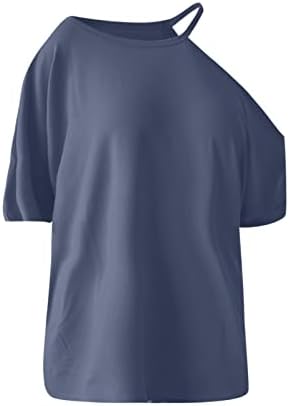 נשים של חולצות קר כתף חולצות קיץ בתוספת גודל חולצה חולצה קצר שרוול מזדמן טיז צוואר טוניקות אופנתי חולצה