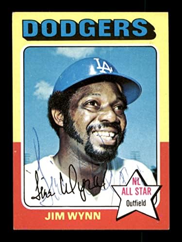 ג'ים ווין עם חתימה משנת 1975 Topps כרטיס 570 לוס אנג'לס דודג'רס SKU 204490 - כרטיסי חתימה עם חתימות של בייסבול