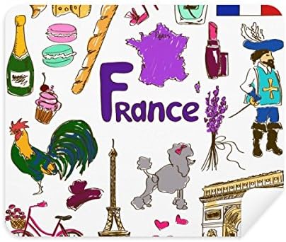 צרפת נוף בעלי חיים לאומי דגל ניקוי בד מסך מנקה 2 יחידות זמש בד