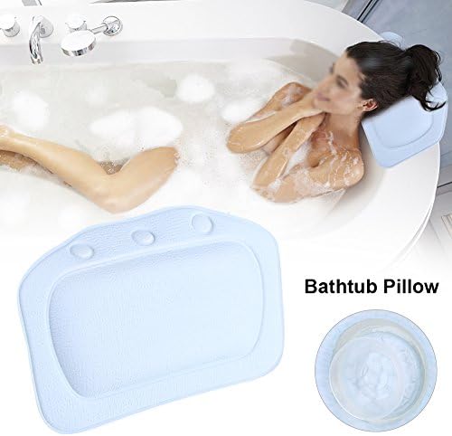 כרית אמבטיה של Dioche, כרית אמבטיה מרופדת בקצף רך כרית אמבט PVC כרית תמיכה בכתף ​​כרית כתף אחורית