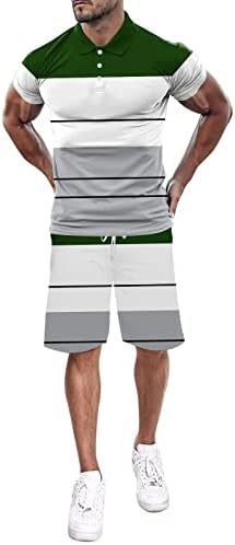 BMISEGM גברים מתאימה לחולצת טירון רגילה של שרוול קצר של שרוול ומכנסיים קצרים סט קיץ 2 תלבושת חתיכות